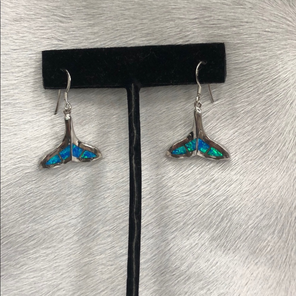 Opal tail earrings